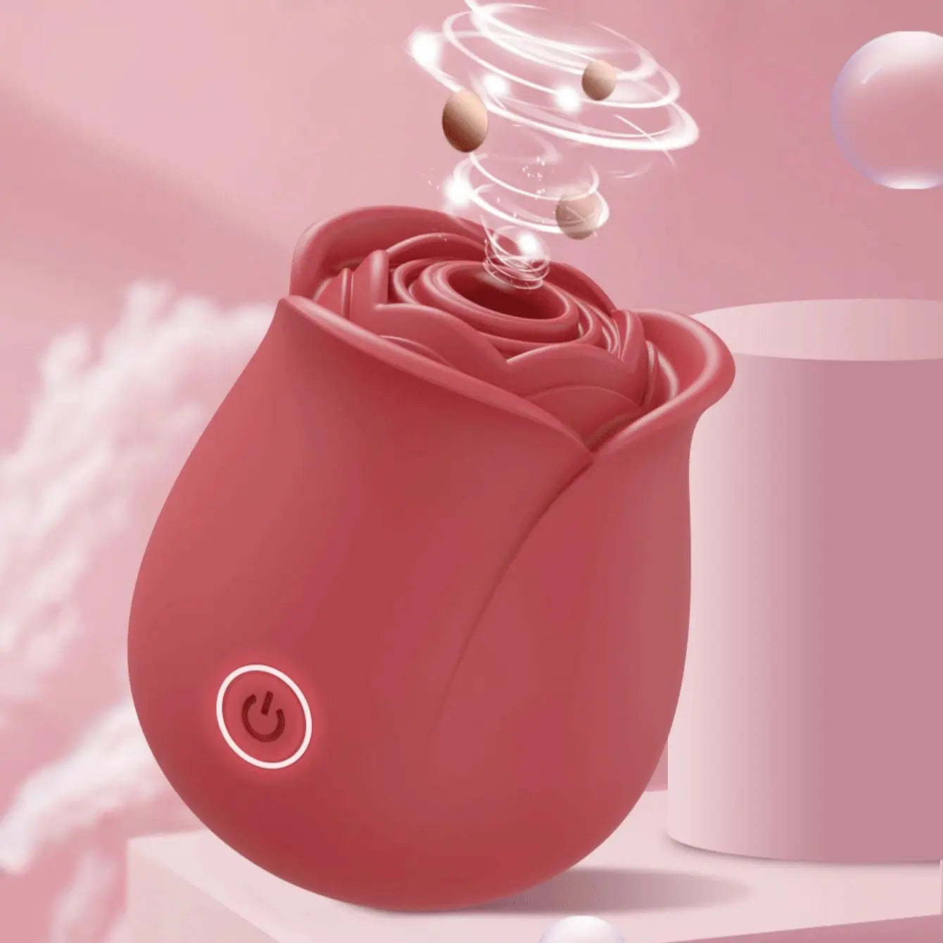 Rose Vibrator Nipple Clitoral Suction Cup Oral Sex Stimulator Sucking Vibrator Suitable for Female Clitoral Masturbation Sex Toy