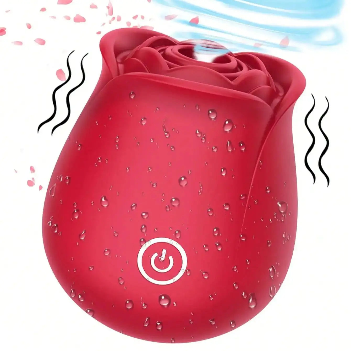 Rose Vibrator Nipple Clitoral Suction Cup Oral Sex Stimulator Sucking Vibrator Suitable for Female Clitoral Masturbation Sex Toy