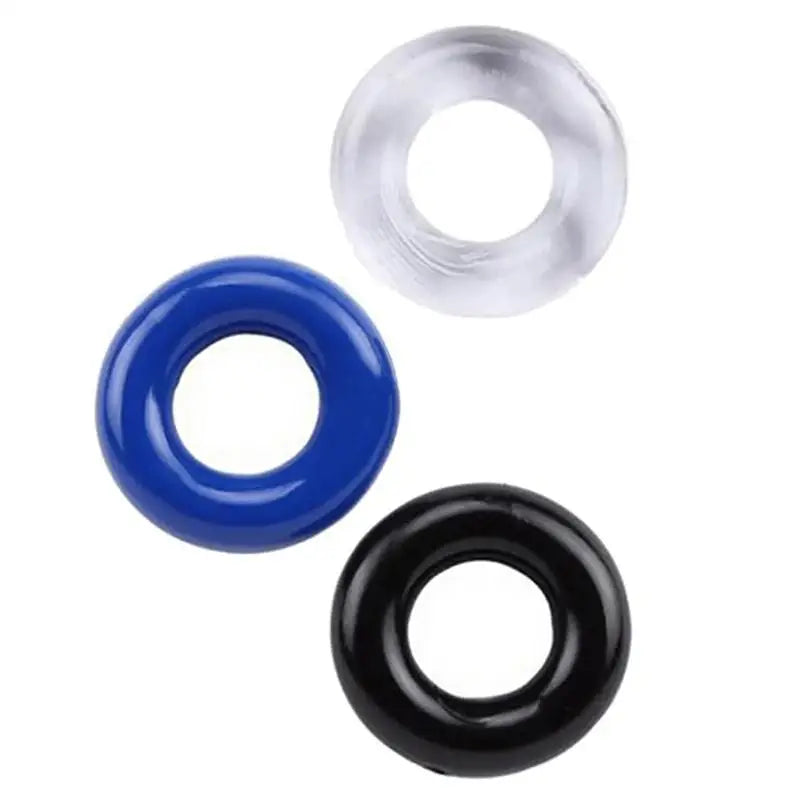 3 Pcs/Set Cock Ring Delay Ejaculation Adult Toys For Men Dick Enlargement Silicone Penis Ring Male Sex Toys Stronger Erection