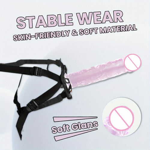 1 pc Wearable Backpack Penis, Lesbian Realistic Dildo Panty Harness, Dildo Panty Sex Toys, Female Sex Toys