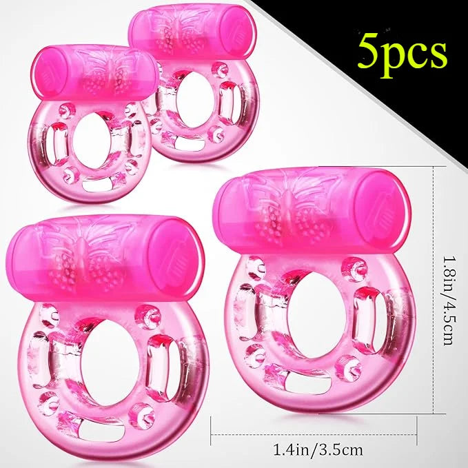 Vibrating Cock Ring Vibrator Silicone Penis Ring with Clit Stimulator Intimate Sex Toys Men Long Lasting Stronger Vibrators Ring