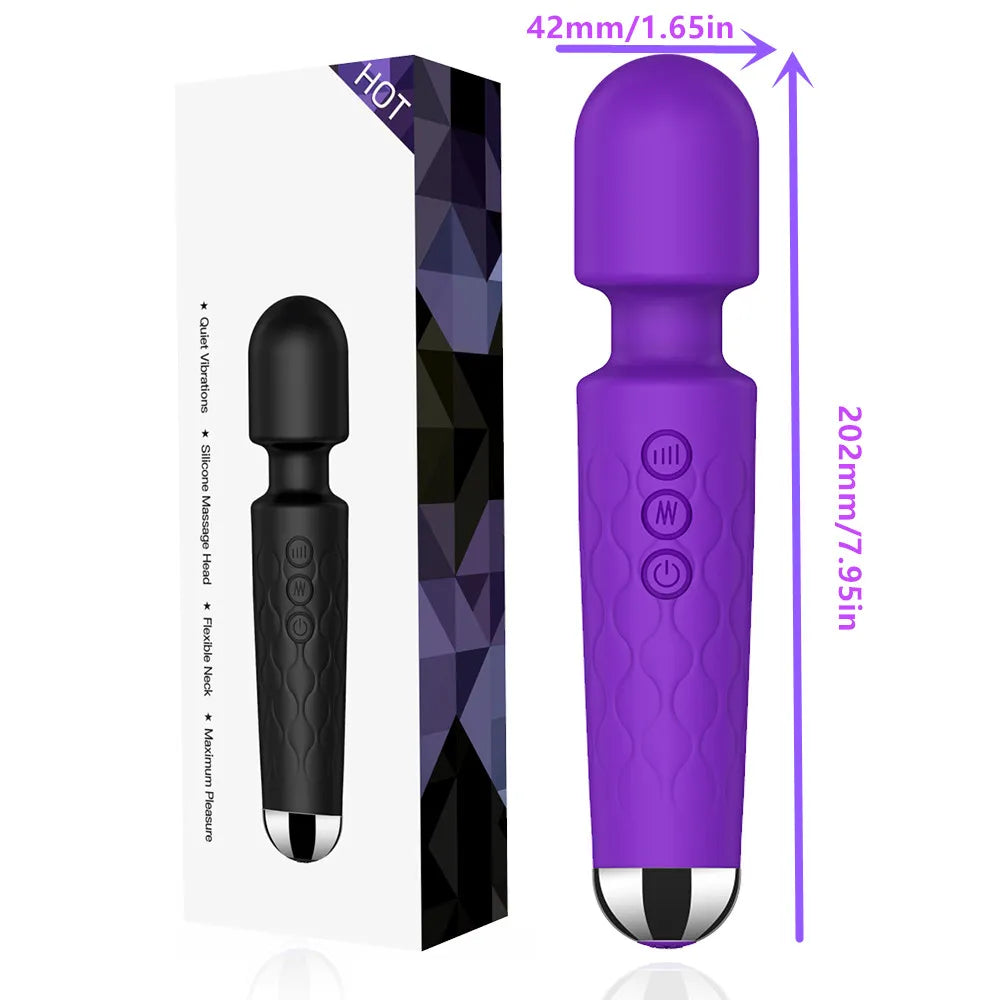 Powerful Clitoris Vibrators USB Recharge AV Vibrator Massager Sexual Wellness Erotic Sex Toys for Women Adult Product G Spot