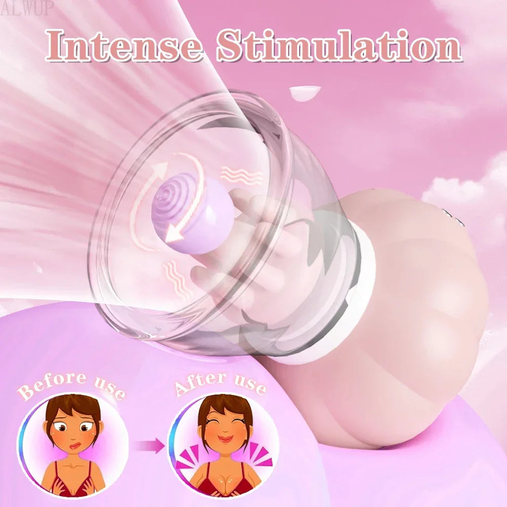 Powerful Breast Massager Vibrator Licking Tongue Clitoris Sucking Vibrator Masturbation Tools for Women Vibration Sex Toys