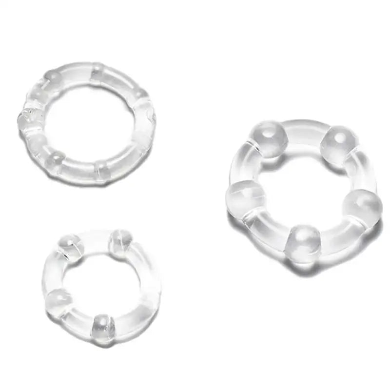 3 Pcs/Set Cock Ring Delay Ejaculation Adult Toys For Men Dick Enlargement Silicone Penis Ring Male Sex Toys Stronger Erection
