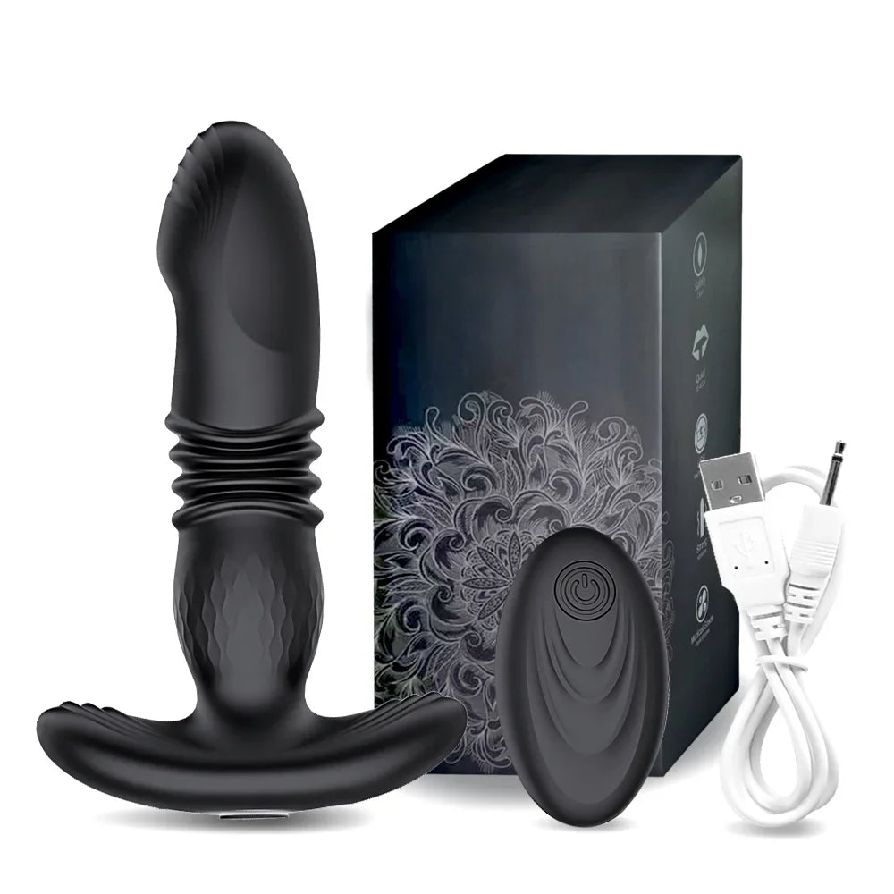 Wireless Bluetooth Telescopic Anal Vibrator APP Remote Control Prostate Massager Butt Plug for Men Dildo Vibrating Adult Sex Toy